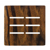 Placa p/ 6 Interruptores 4x4 - Novara Ébano 